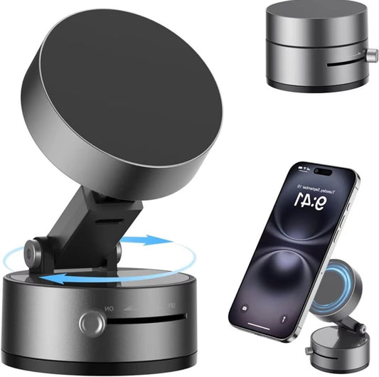 Car Foldable Magnetic Phone Holder Retractable Reusable Suction Support Multisurface Support for Mirror/Vehicle Car Mount Stand